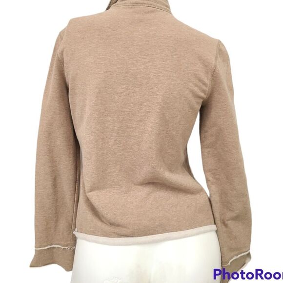 GAP Knit Tan Zip Sweatshirt size Small - Picture 5 of 8